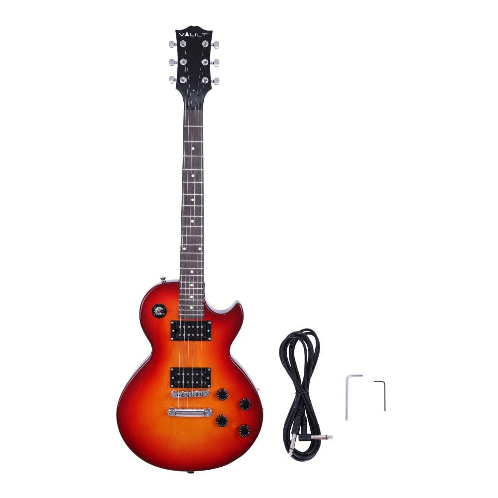 Vault LP1 Les Paul Style Electric Guitar with Vault Play True Wireless Earbuds - Image 31