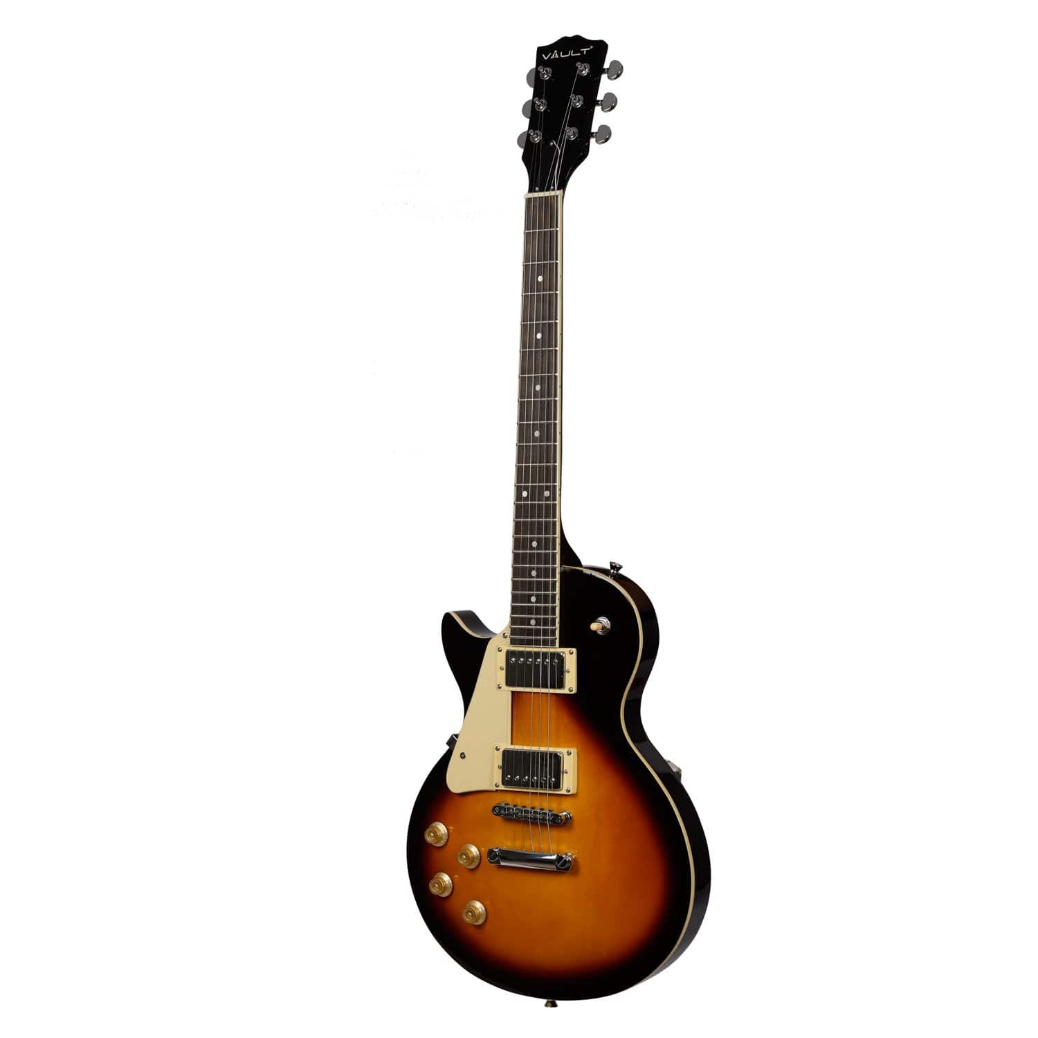 Vault LP1MN Les Paul Style Left-Handed 6-String Electric Guitar - Tobacco Sunburst - Image 2