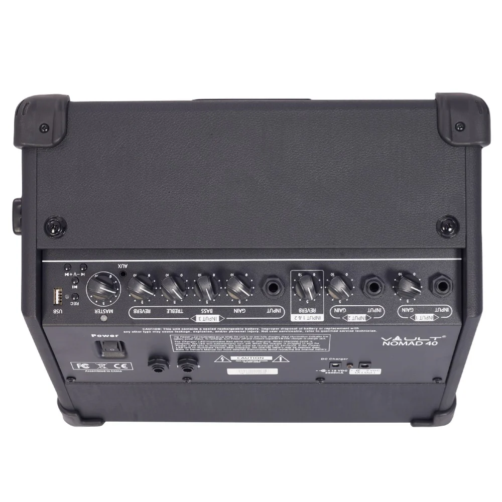Vault Nomad 40 Forty-Watt Battery Powered Portable 3-Channel Multi Instrument and Vocals Amplifier - Image 5