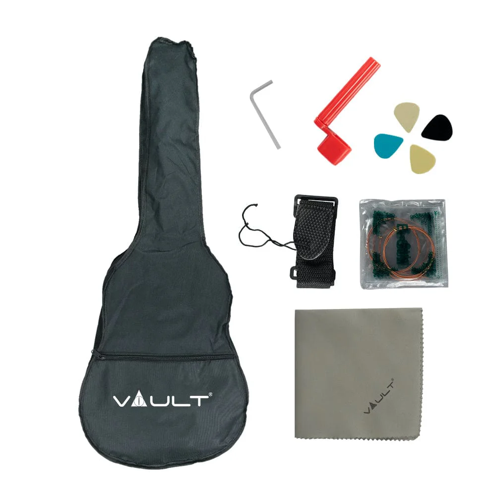 Vault PA36 Parlor Body Compact Acoustic Guitar with Standard Scale Length - Open Box - Image 7