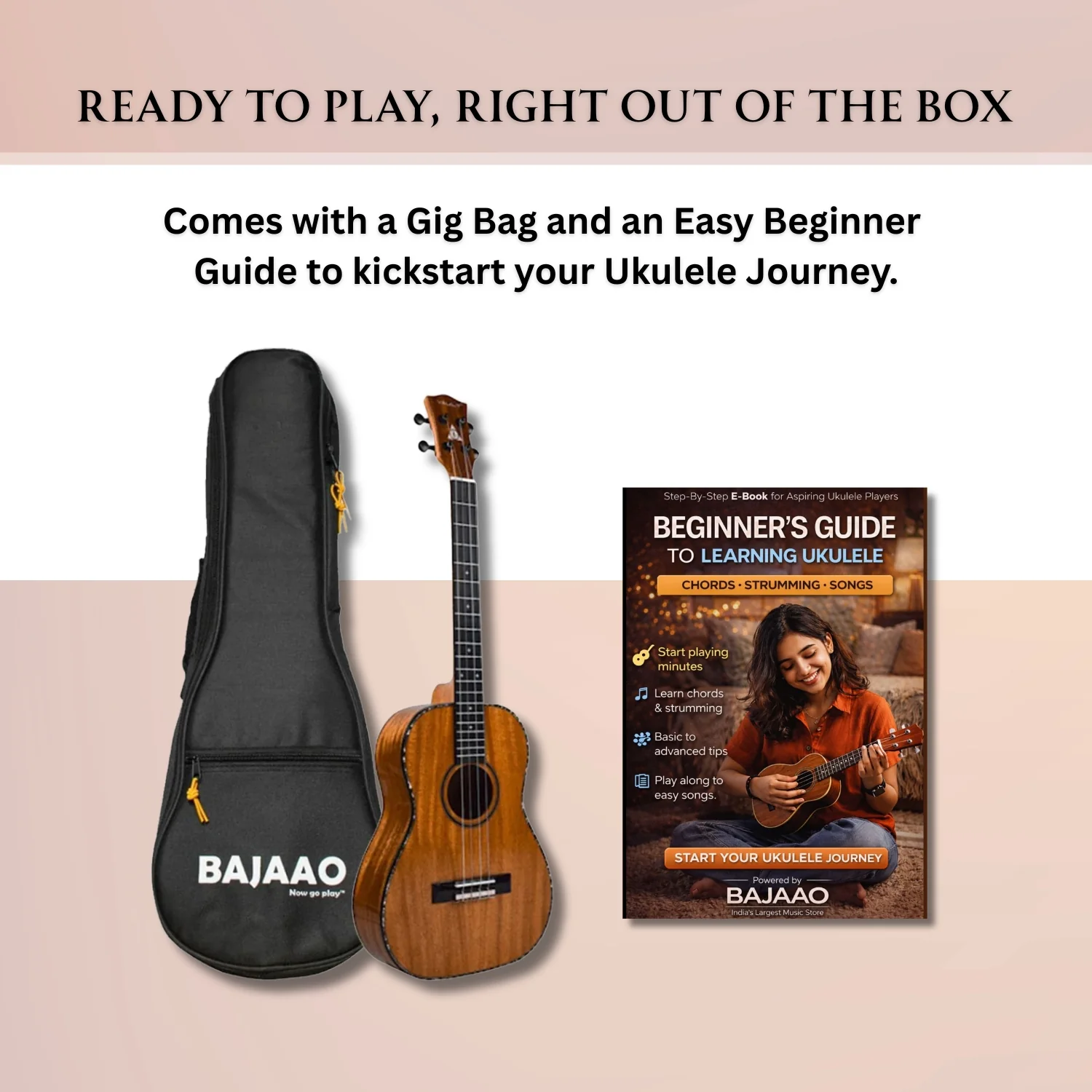 Vault Performer Pro 21" All Solid Mahogany Premium Soprano Ukulele with Gigbag - Image 10