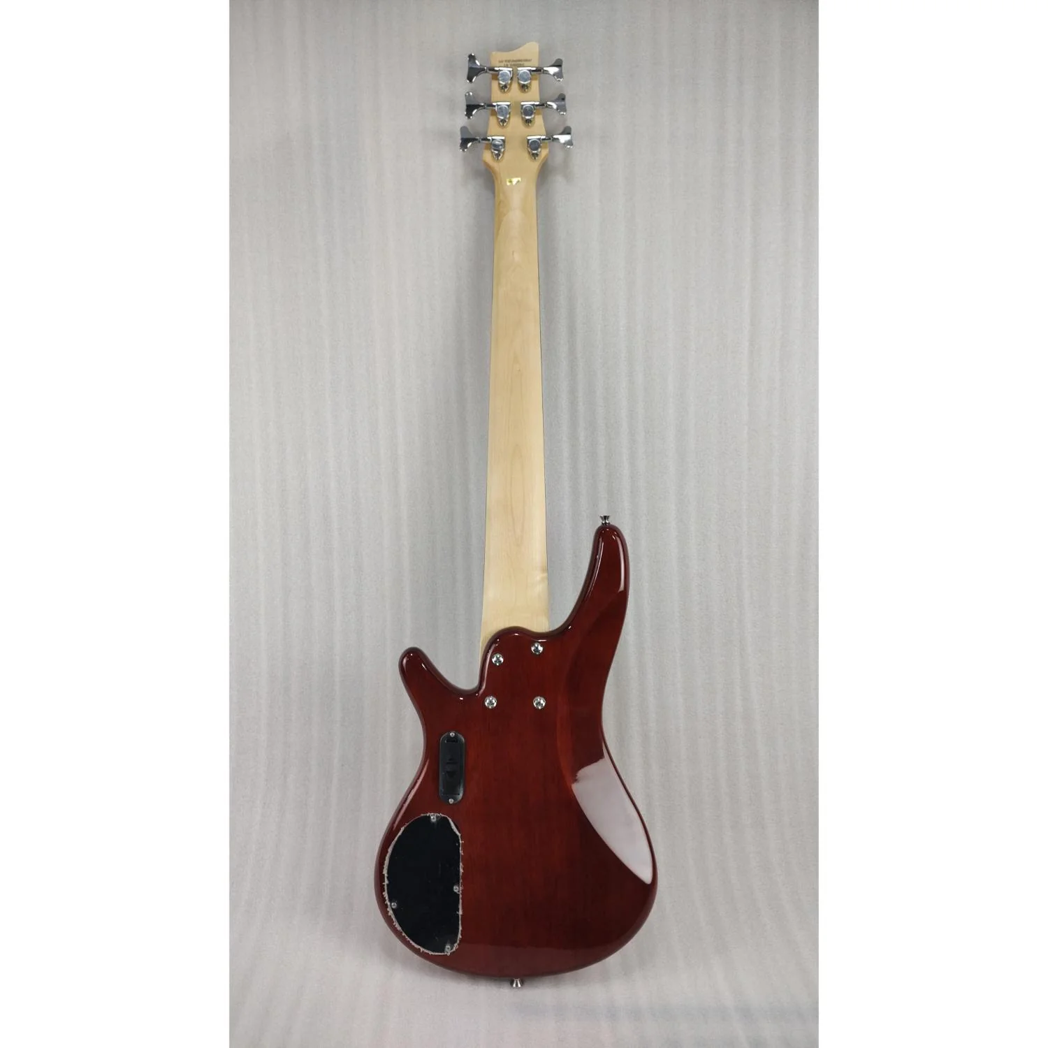 Vault Performer Pro RB6 Six String Electric Bass Guitar - High Gloss Solid Mahogany - Open Box - Image 11