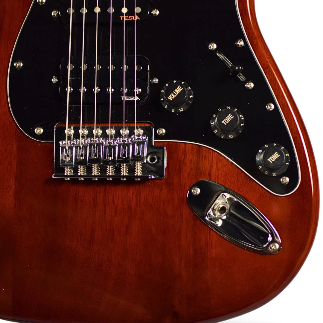 Vault Performer Pro ST 6 String Solid Mahogany Electric Guitar - Open Box - Image 4