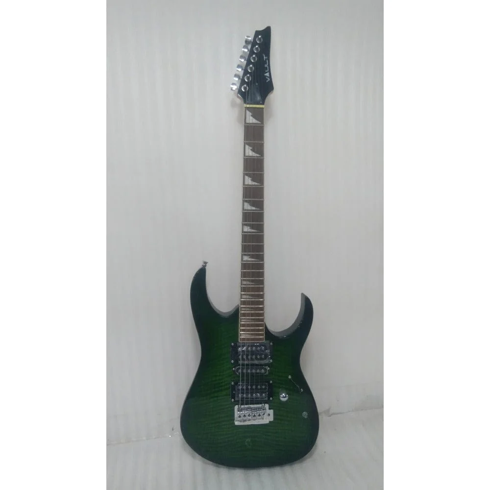 Vault RG1 Soloist Premium Electric Guitar - Transparent Green Burst - Open Box B Stock