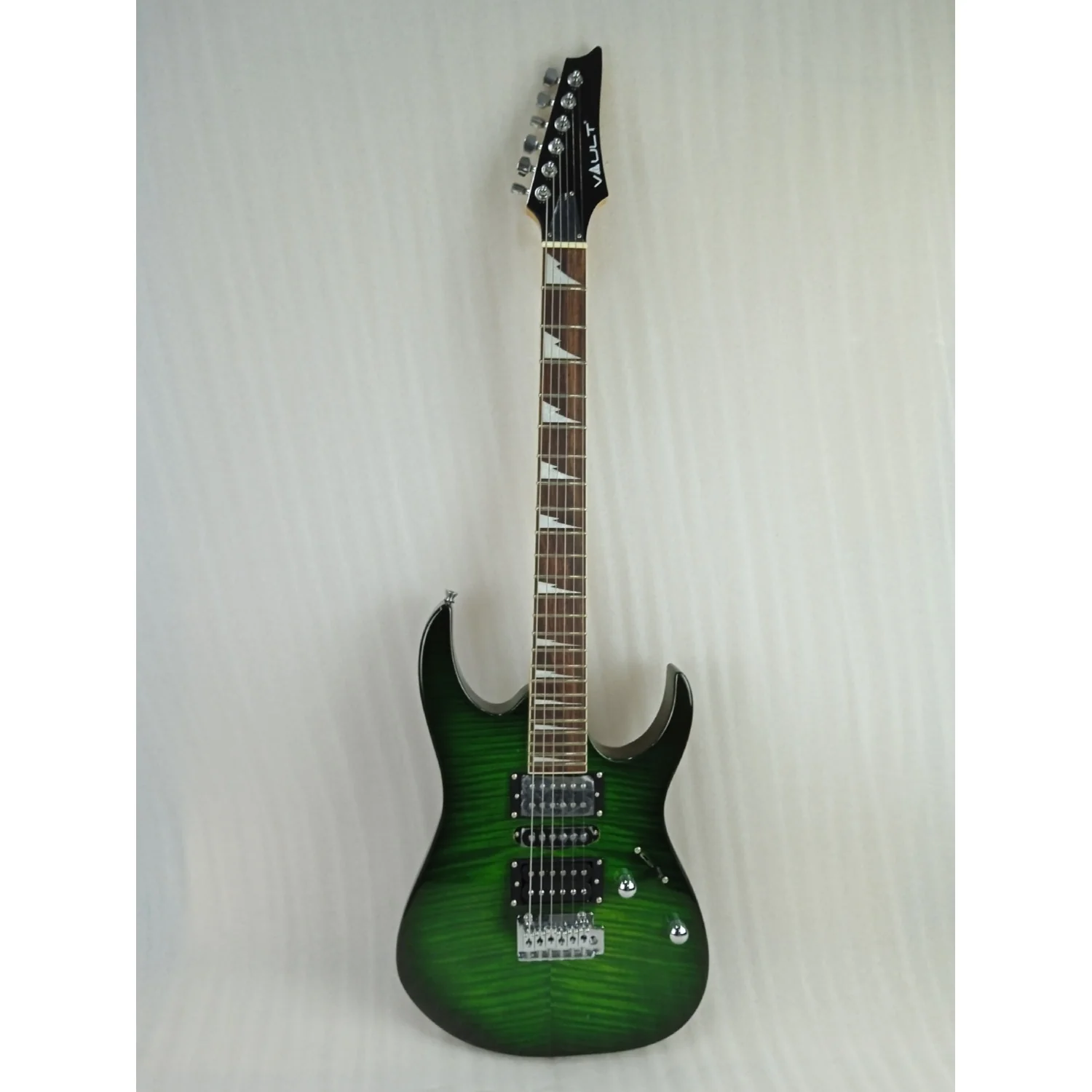 Vault RG1 Soloist Premium Electric Guitar - Transparent Green Burst - Open Box B Stock - Image 14