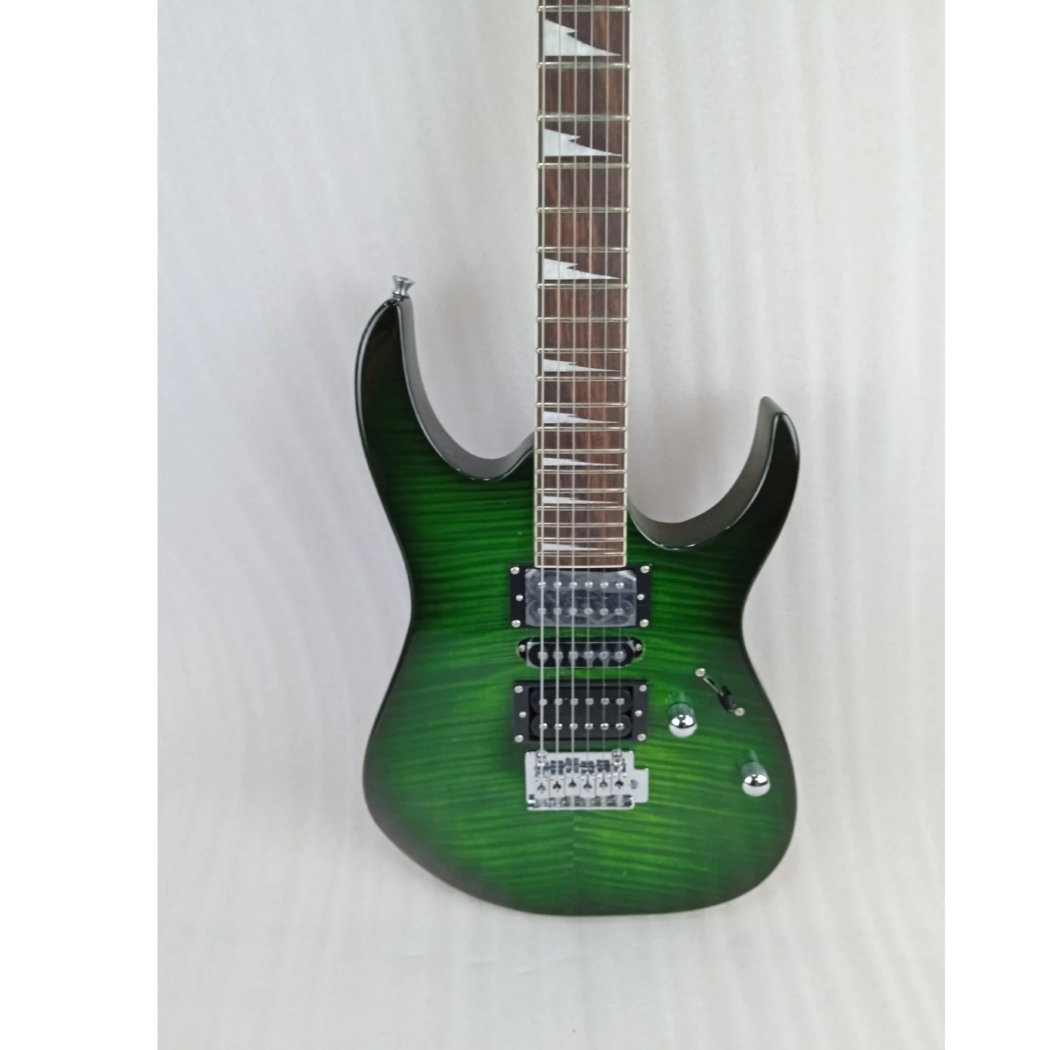 Vault RG1 Soloist Premium Electric Guitar - Transparent Green Burst - Open Box B Stock - Image 16