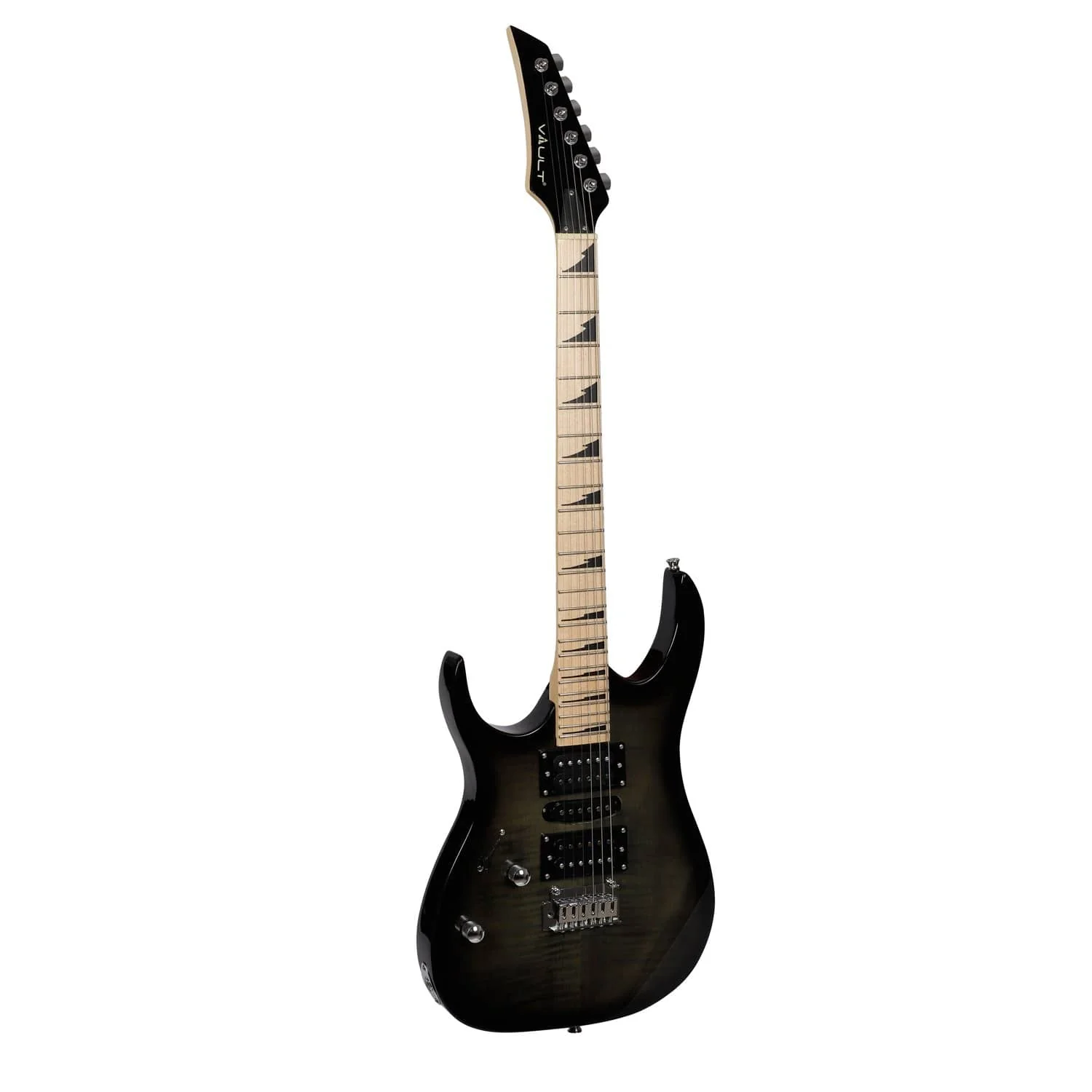 Vault RG1M Soloist Left-Handed 6-String Electric Guitar - Transparent Black - Image 2