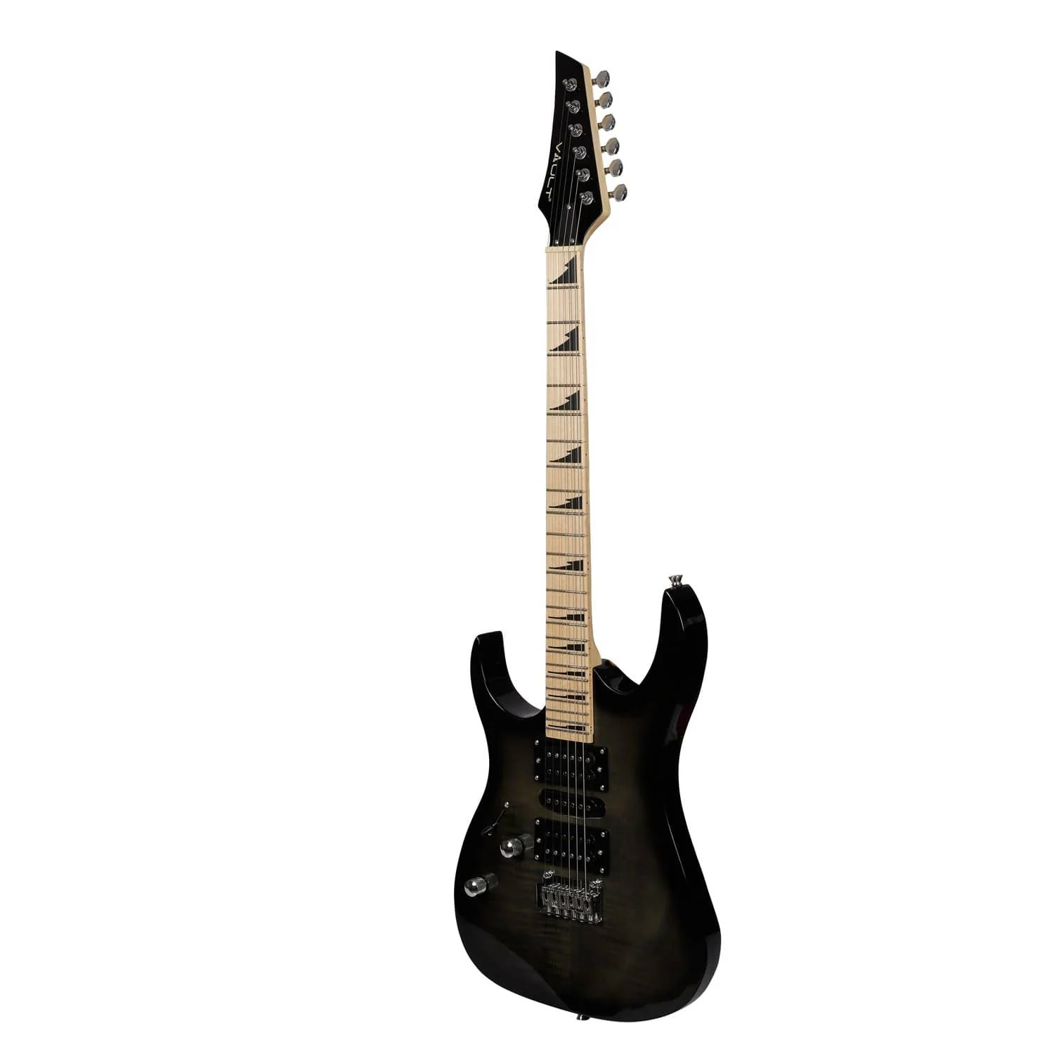 Vault RG1M Soloist Left-Handed 6-String Electric Guitar - Transparent Black - Image 4