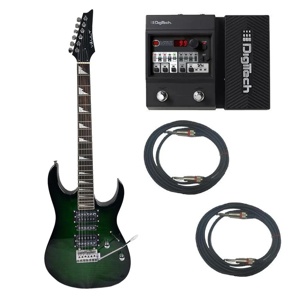 Vault RG1RW Soloist Style Electric Guitar With Digitech Element XP ELMTXPV-01 Guitar Processor Bundle - Image 6