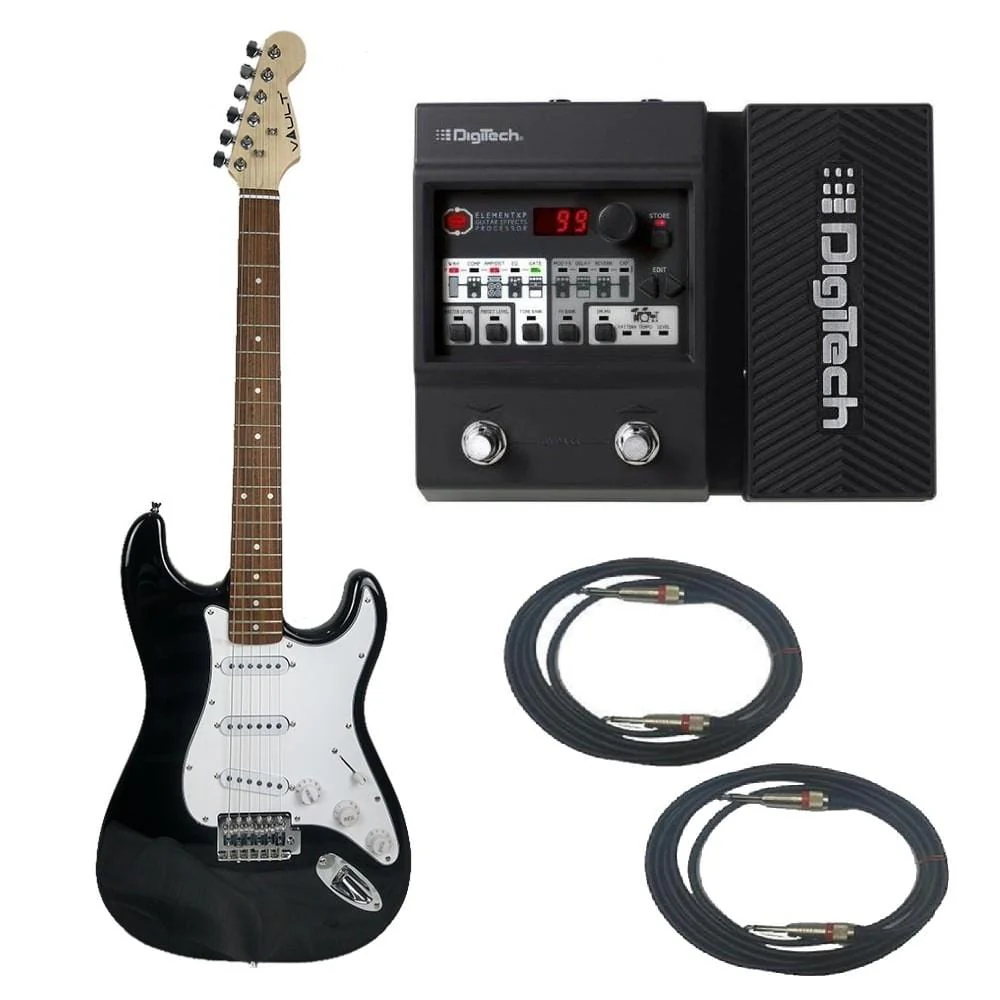 Vault ST1RW Electric Guitar Digitech Element XP ELMTXPV-01 Guitar Processor Bundle