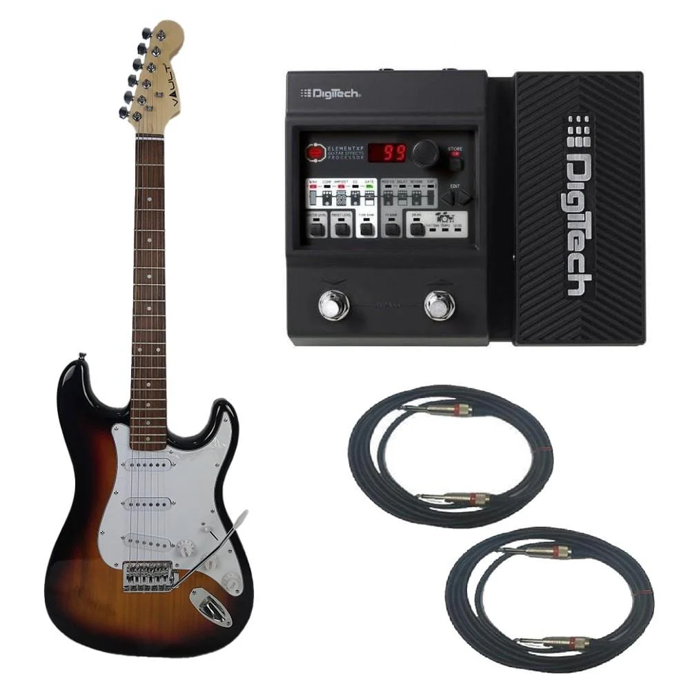 Vault ST1RW Electric Guitar Digitech Element XP ELMTXPV-01 Guitar Processor Bundle - Image 11
