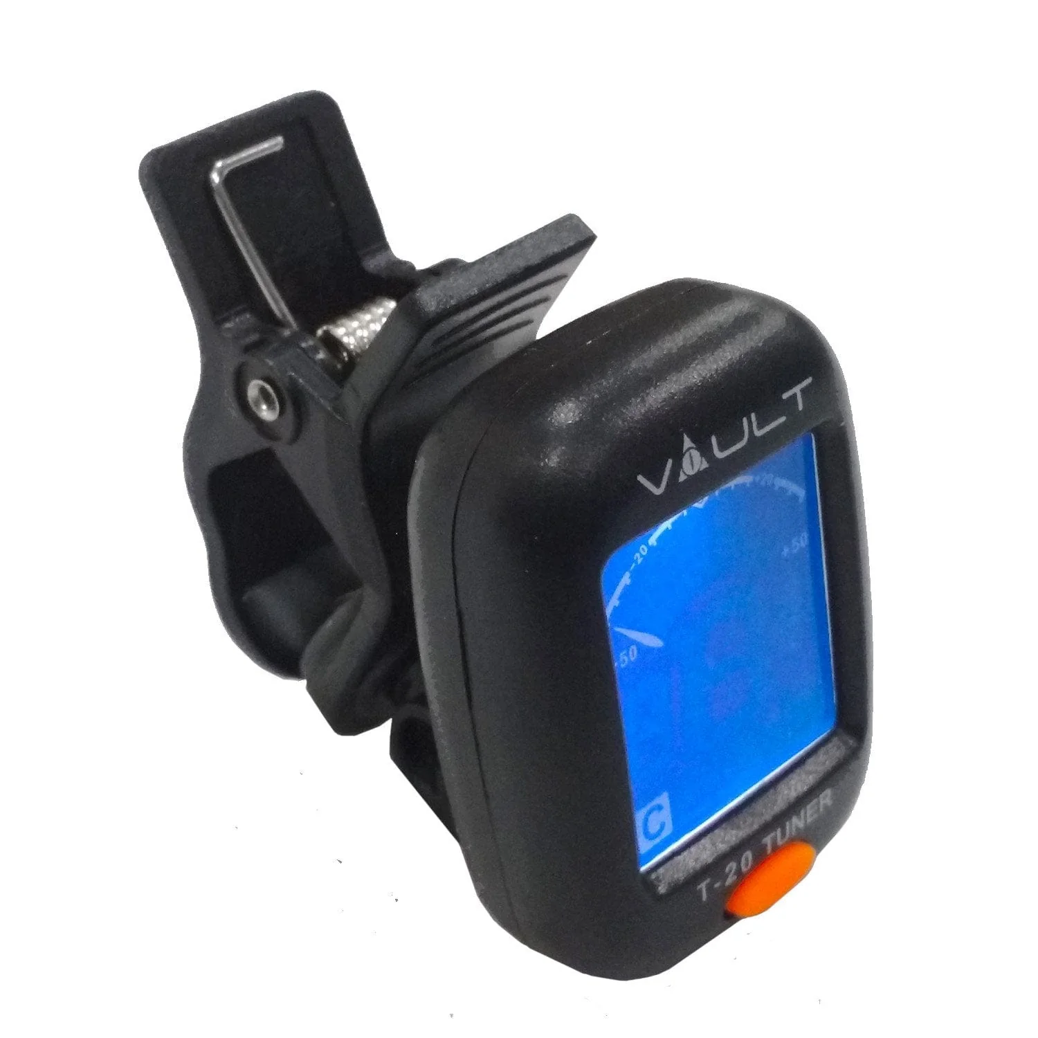 Vault T-20 Clip-On Guitar Tuner - Black