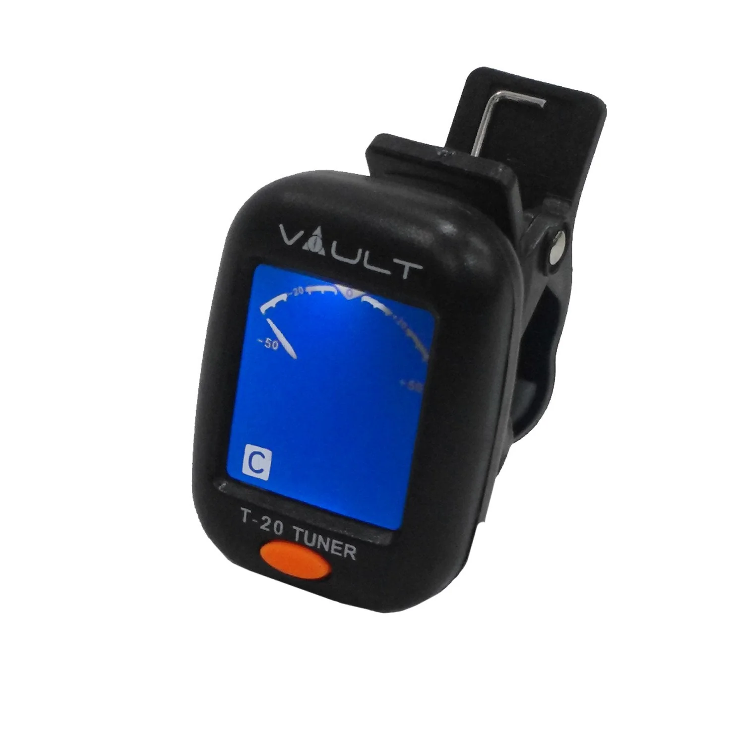 Vault T-20 Clip-On Guitar Tuner - Black - Image 2