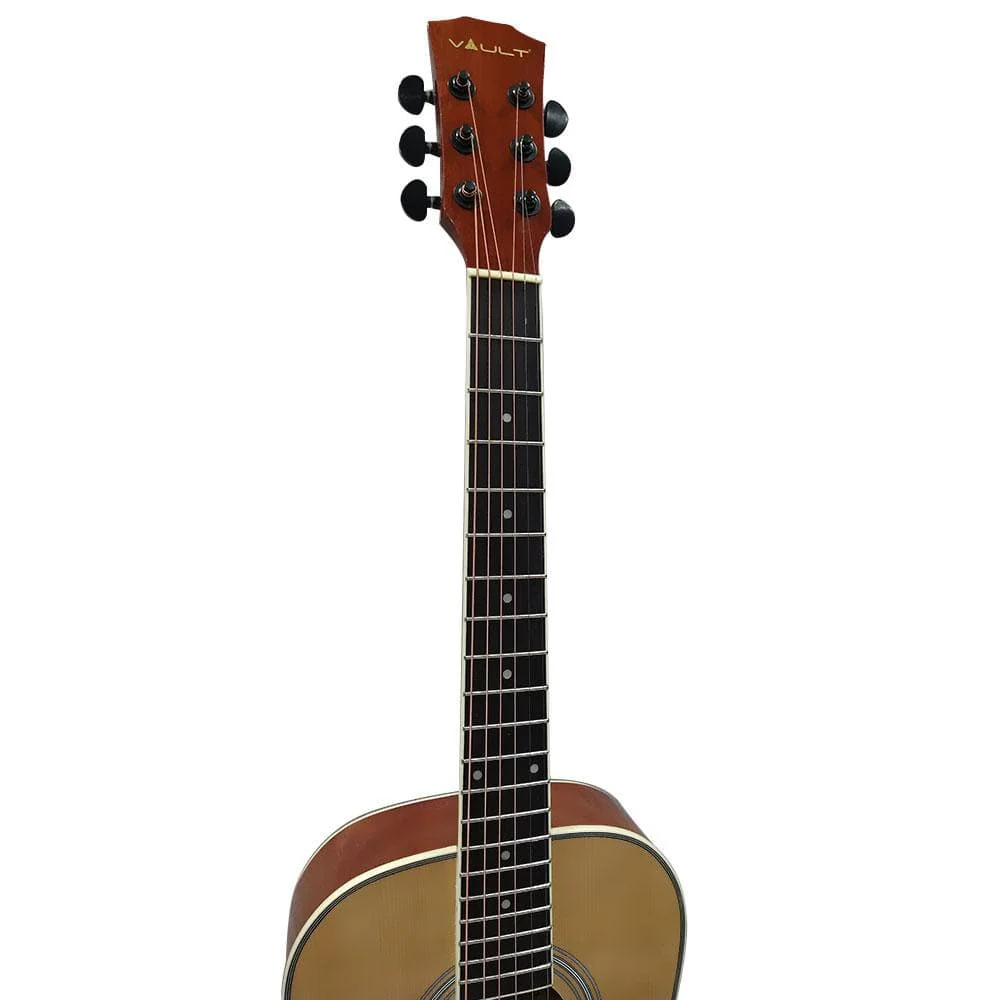 Vault Traveller 34 Inch Acoustic Guitar - Natural Gloss - Open Box - Image 3