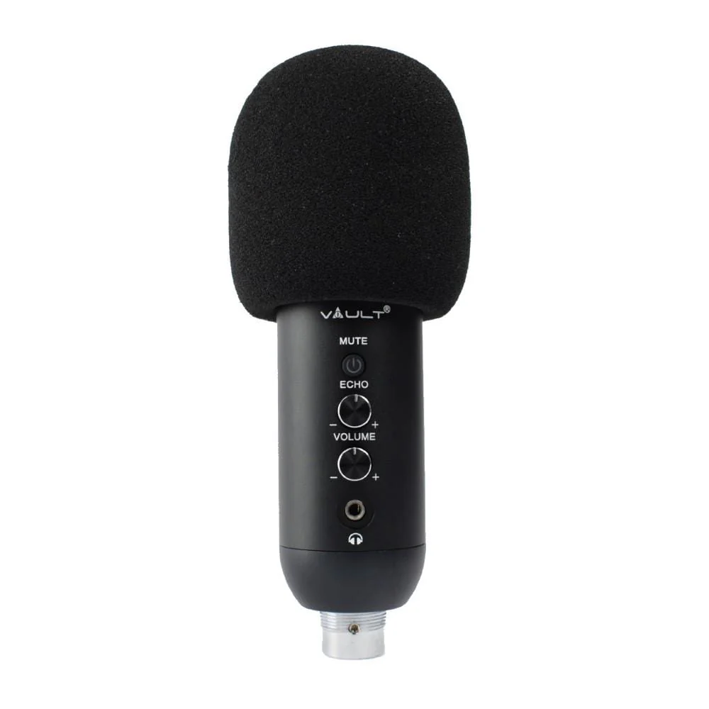 Vault UCM-FX USB Condenser Podcast Microphone Kit with built in headphone out Volume /Gain control and Mute button for Gaming, Podcasting, Conference Calls, Recording, Singing and Dubbing - (USB Mic - E01) - Image 5