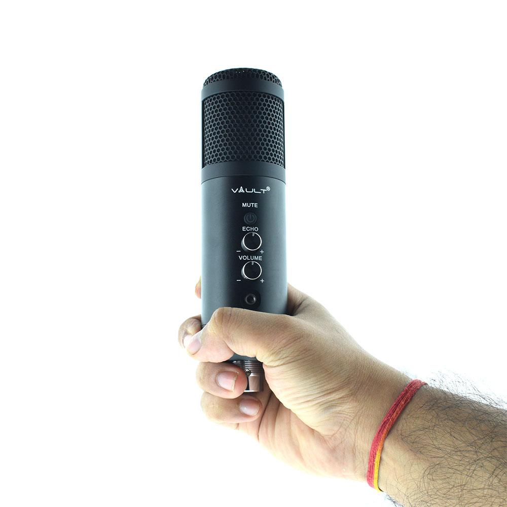 Vault UCM-FX USB Condenser Podcast Microphone Kit with built in headphone out Volume /Gain control and Mute button for Gaming, Podcasting, Conference Calls, Recording, Singing and Dubbing - (USB Mic - E01) - Open Box - Image 10