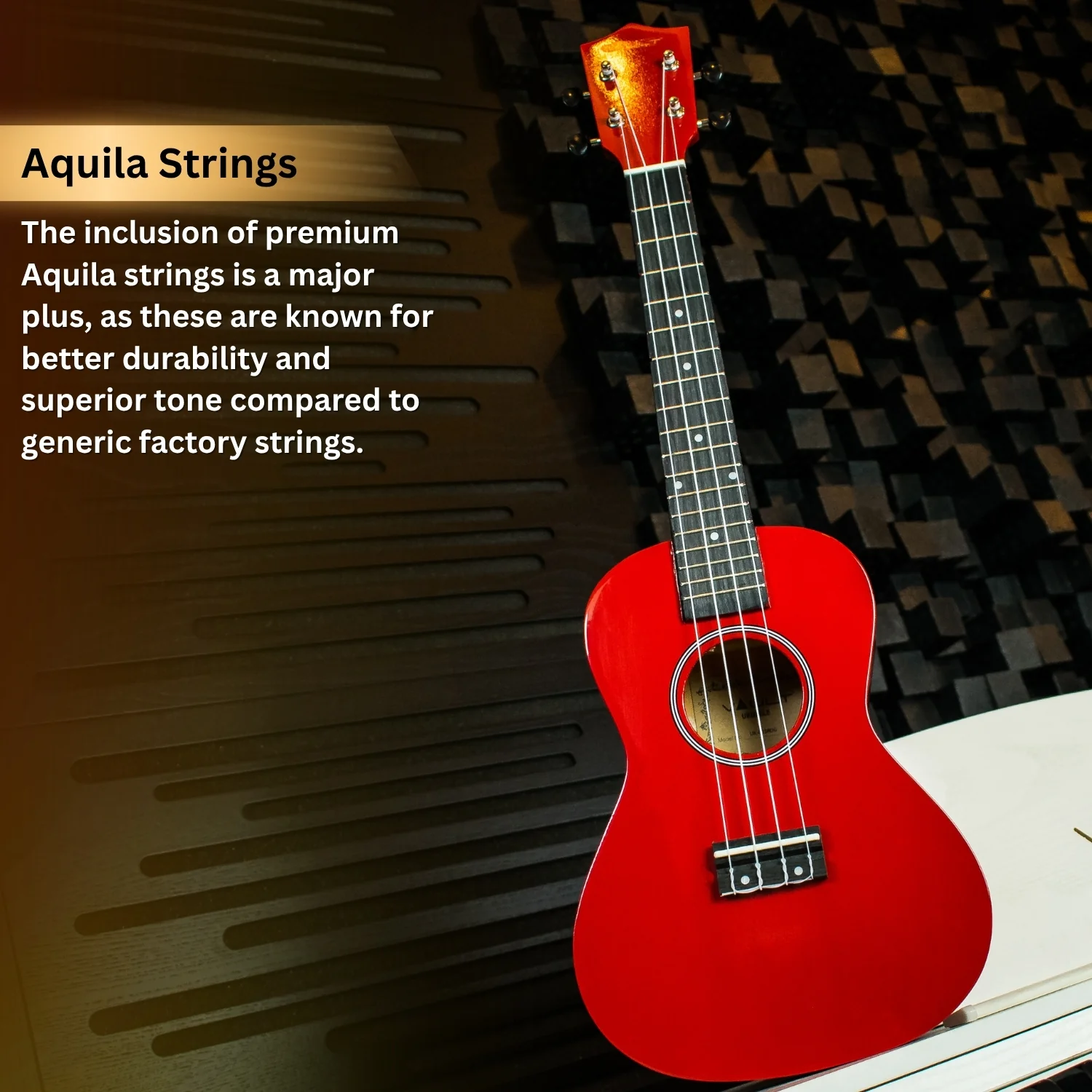 Vault UK-003 Concert Colourful Ukulele 23 inch With Gig Bag - Image 5