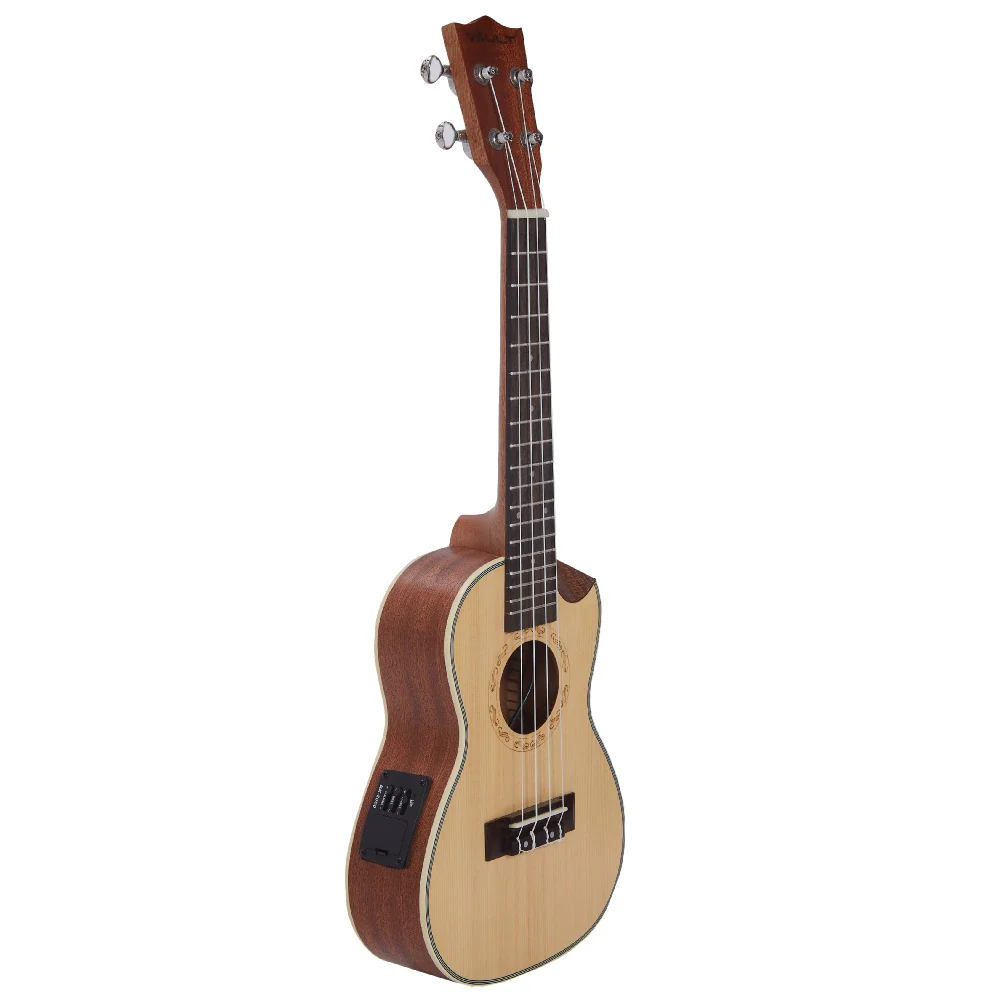 Vault UK-1000CC 23-Inch Solid Spruce Top Premium Semi Cutaway Concert Ukulele - Image 12