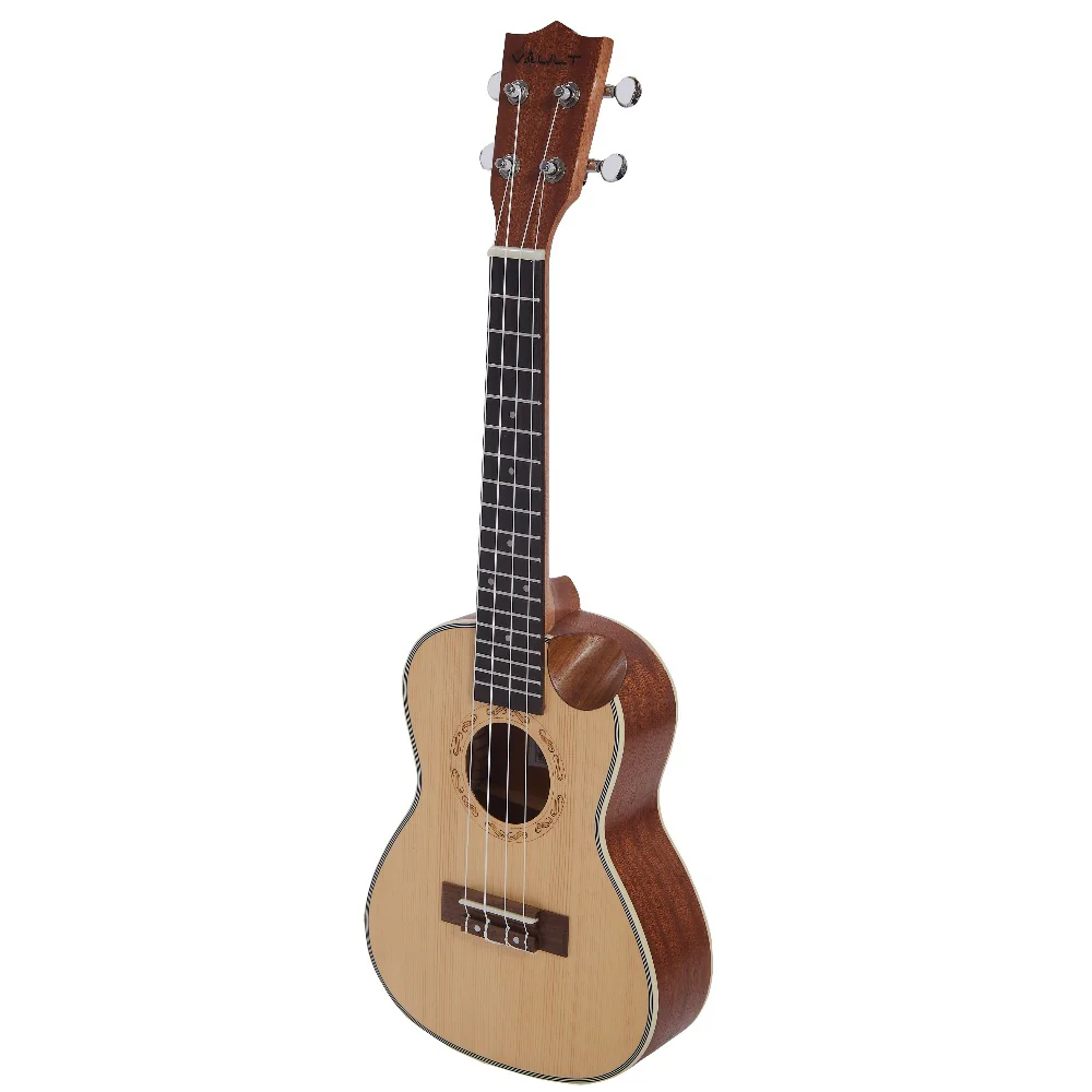 Vault UK-1000CC 23-Inch Solid Spruce Top Premium Semi Cutaway Concert Ukulele - Image 4
