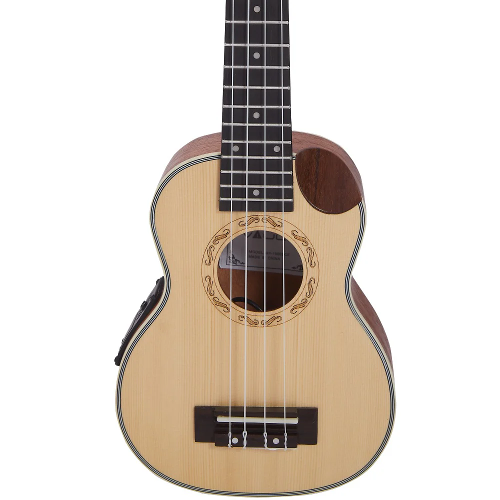 Vault UK-1000SC 21-Inch Solid Spruce Top Premium Semi Cutaway Soprano Ukulele - Image 13