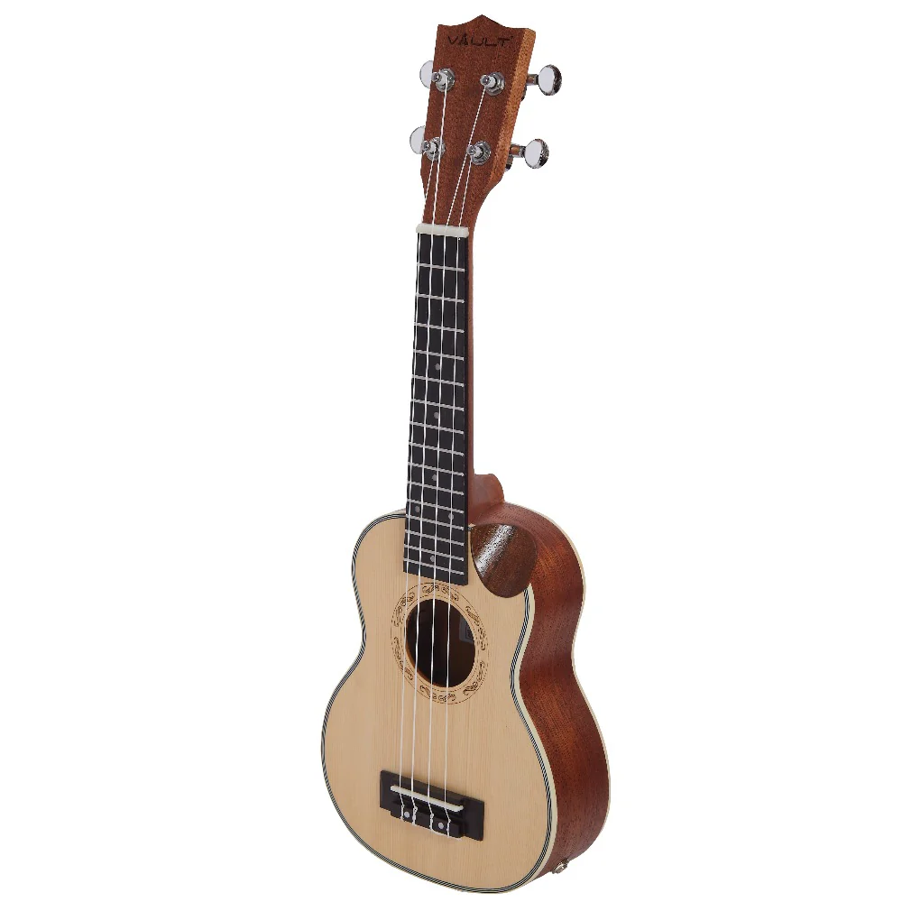 Vault UK-1000SC 21-Inch Solid Spruce Top Premium Semi Cutaway Soprano Ukulele - Image 14