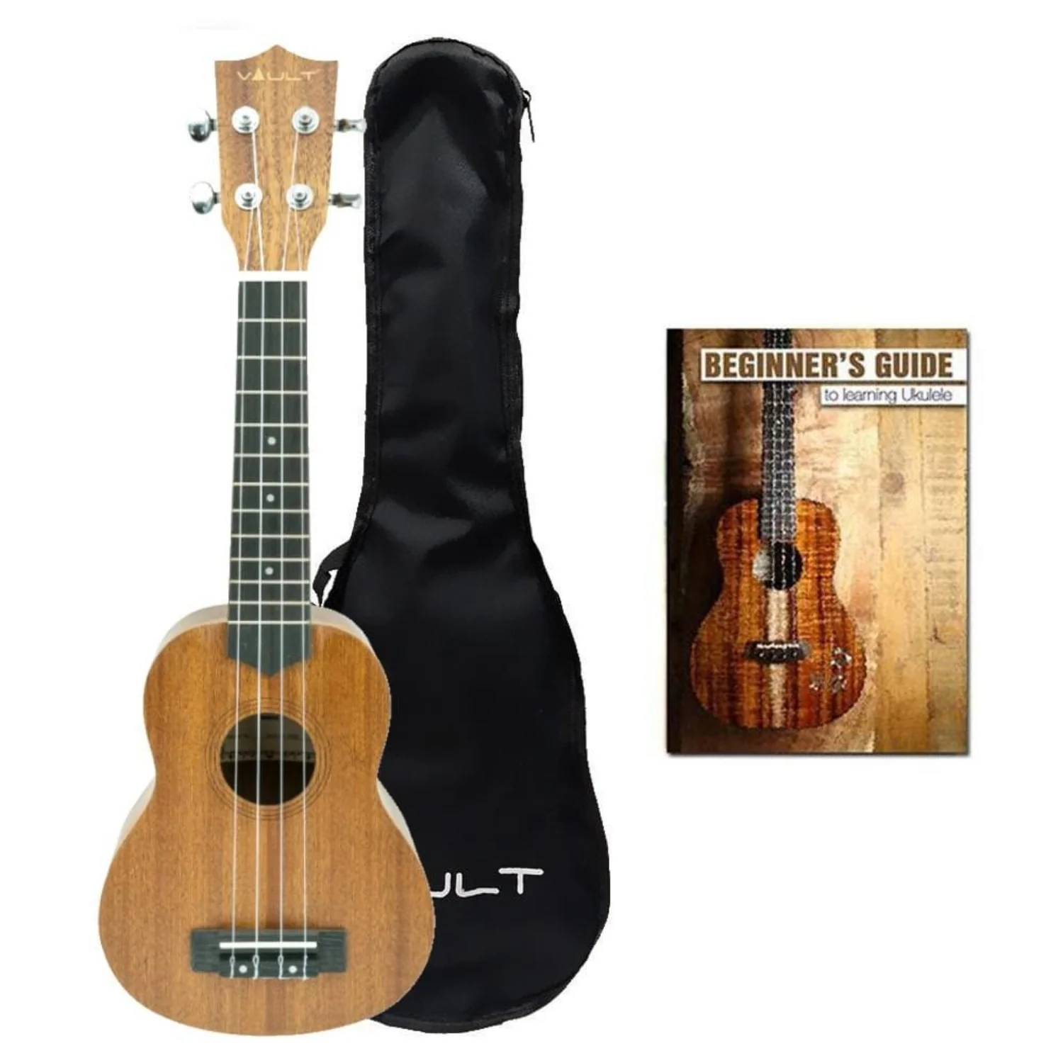 Vault UK-100S 21 inch Arched Back Soprano Ukulele With Gig Bag & Ebook