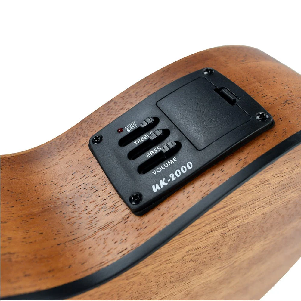 Vault UK-2000CCE 23-Inch Solid Mahogany Top Premium Electro-Acoustic Concert Ukulele With EQ & Gigbag - Image 4
