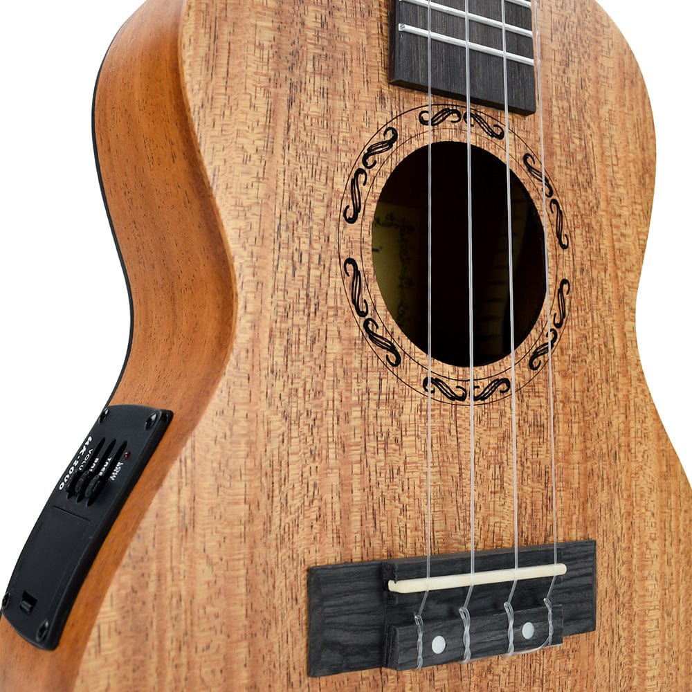 Vault UK-2000CCE 23-Inch Solid Mahogany Top Premium Electro-Acoustic Concert Ukulele With EQ & Gigbag - Image 5