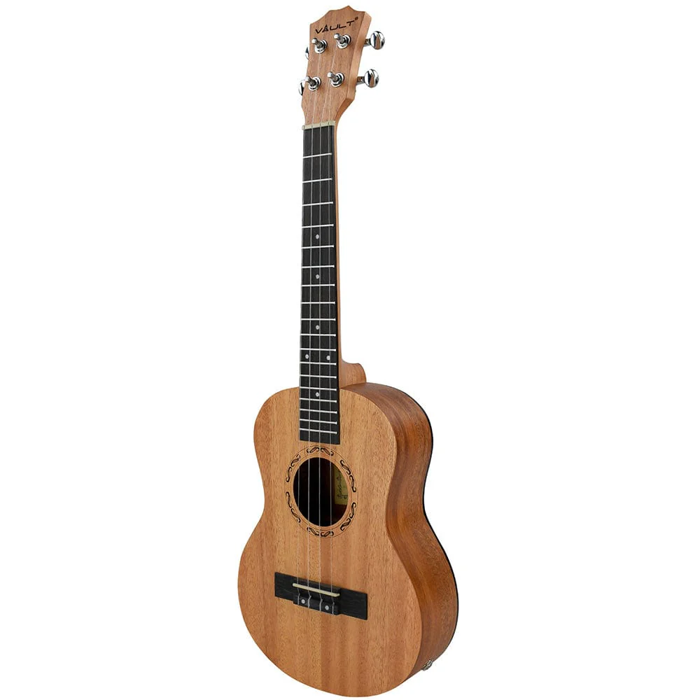 Vault UK-2000T 26-Inch Solid Mahogany Top Premium Tenor Ukulele With Gigbag with Vault Play True Wireless Earbuds - Image 11
