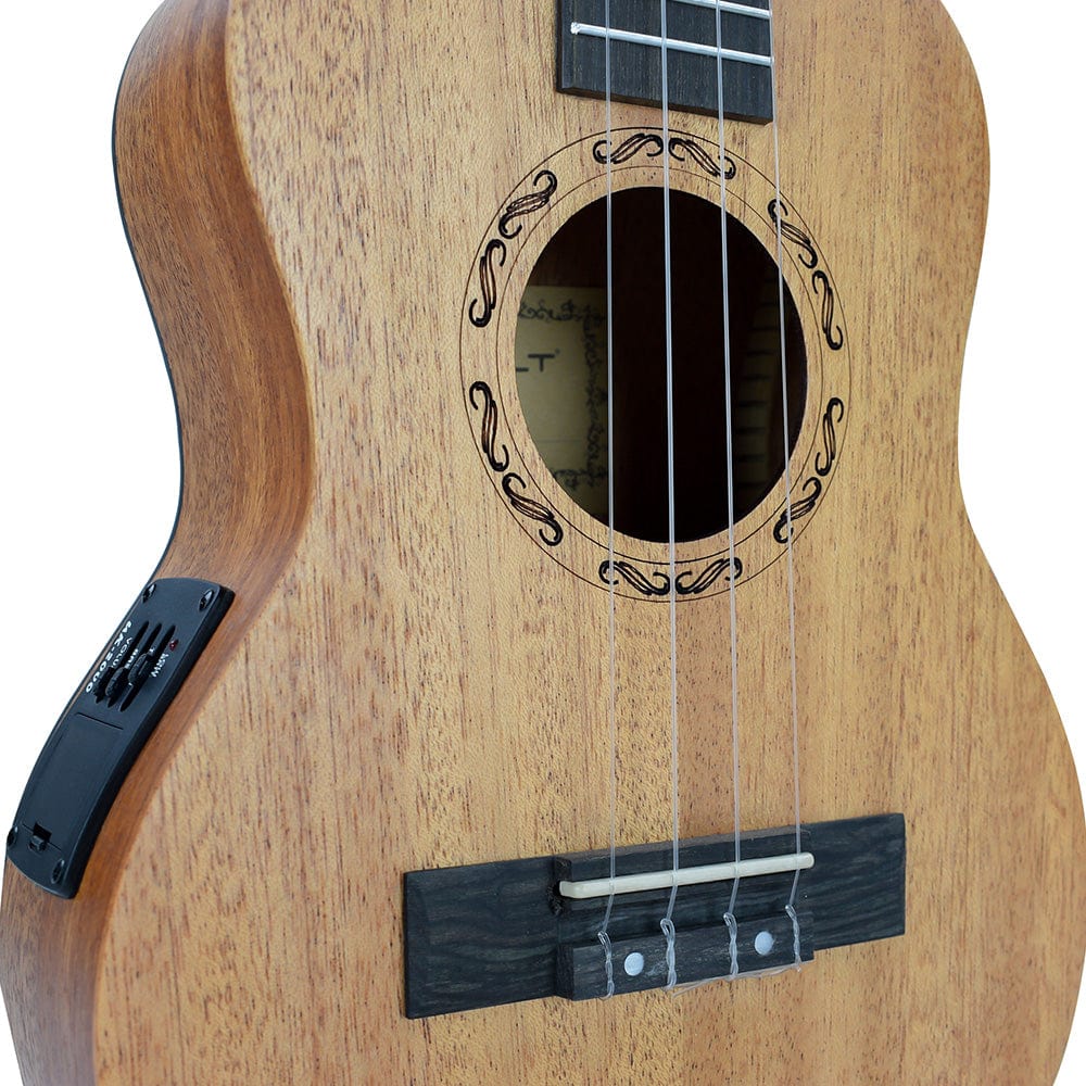Vault UK-2000TCE 26-Inch Solid Mahogany Top Premium Electro-Acoustic Tenor Ukulele With EQ - Open Box - Image 4