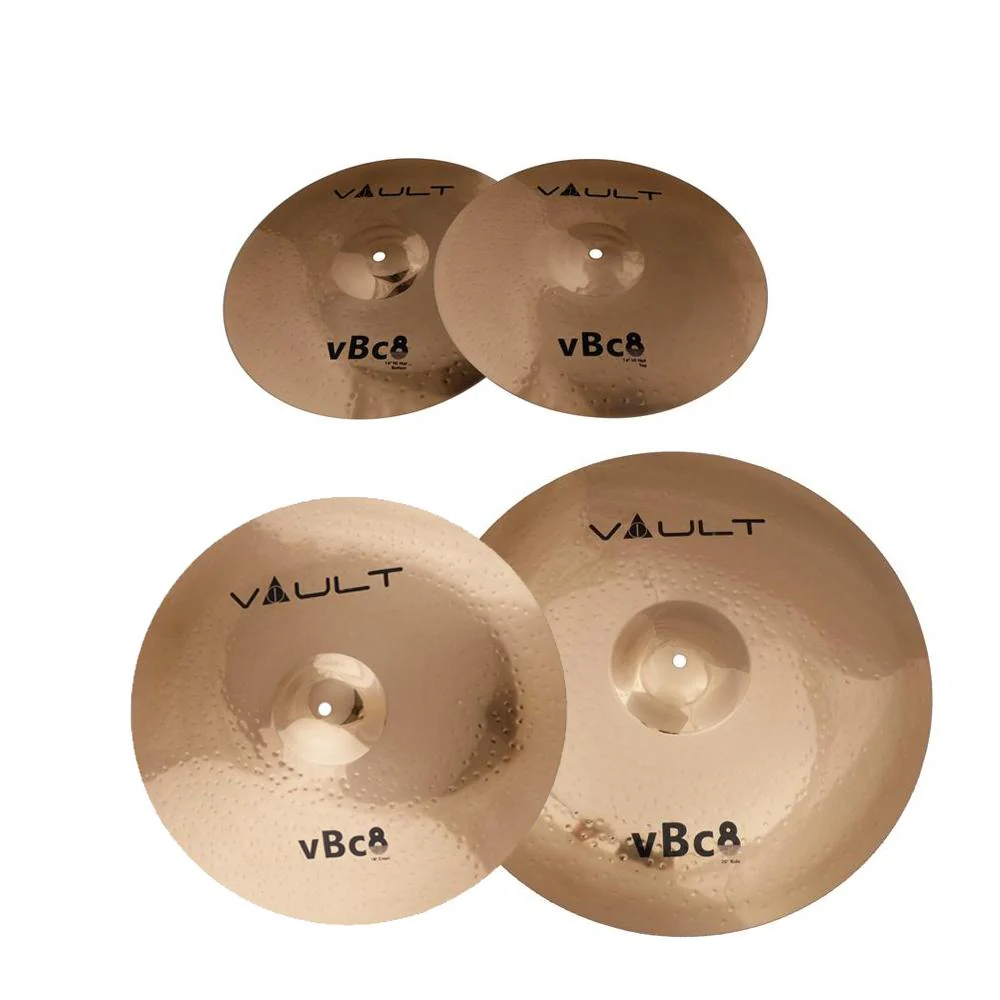 Vault VBC8 Cymbal Pack (14inch Hi-Hats,18inch Crash, 20inch Ride)