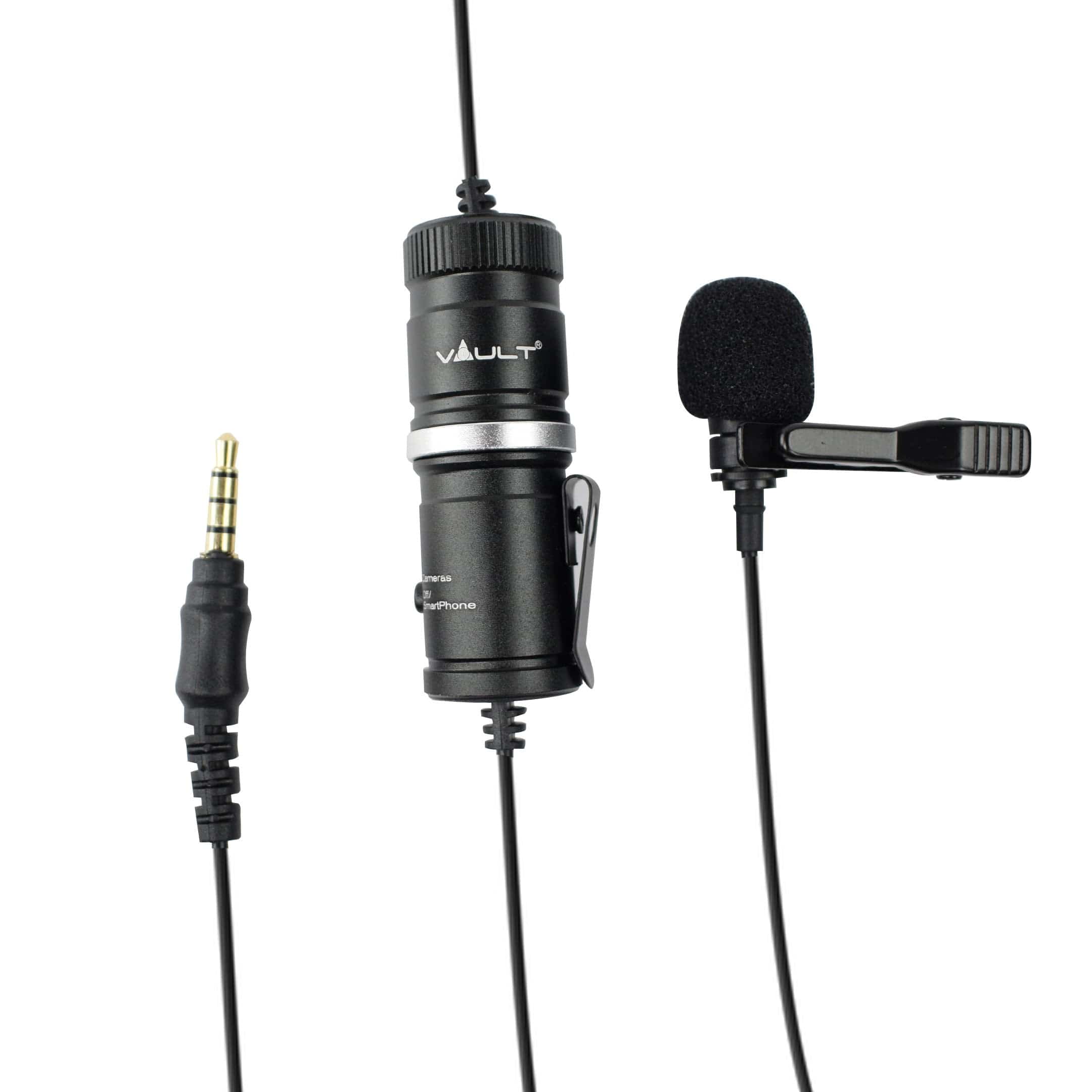 Vault VLM-B 3.5 Lavalier Microphone with 5.5 meter Audio Cable - Ideal for Vlogging, Podcasting, Conferences, Video chat - Open Box