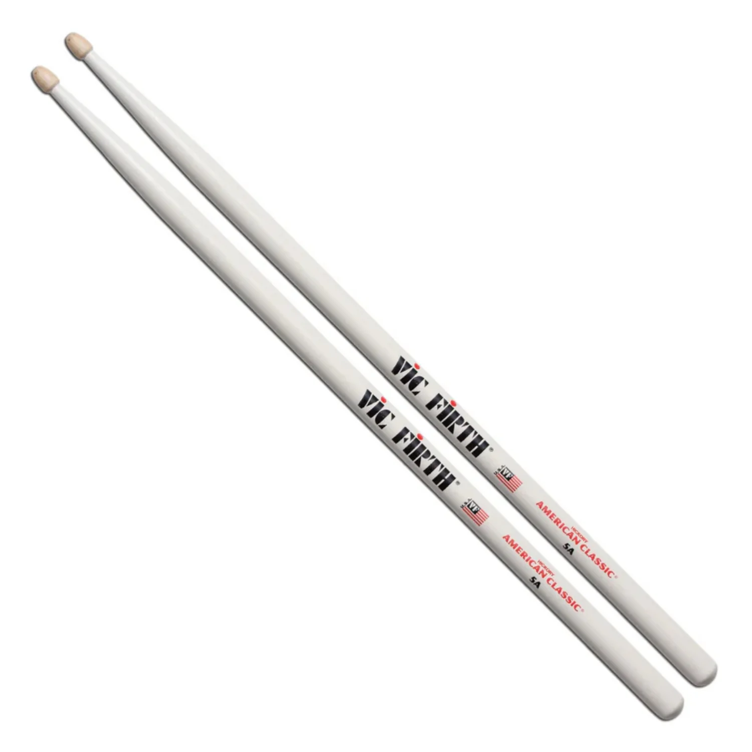 Vic Firth 5AW American Classic Wood Tip Drumstick - White - 5A