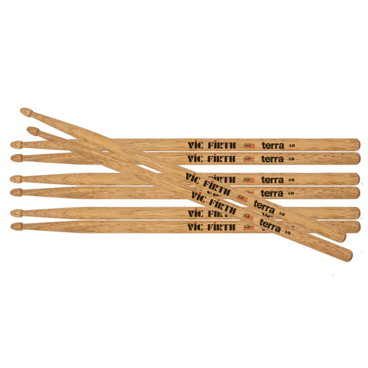 Vic Firth P5BT American Terra Value Drumsticks - Pack of 4 - 5A