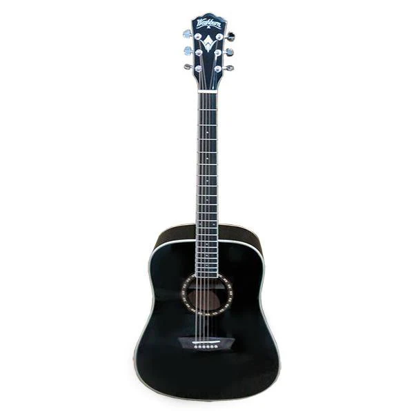 Washburn WD10B 6-String Acoustic Guitar - Black