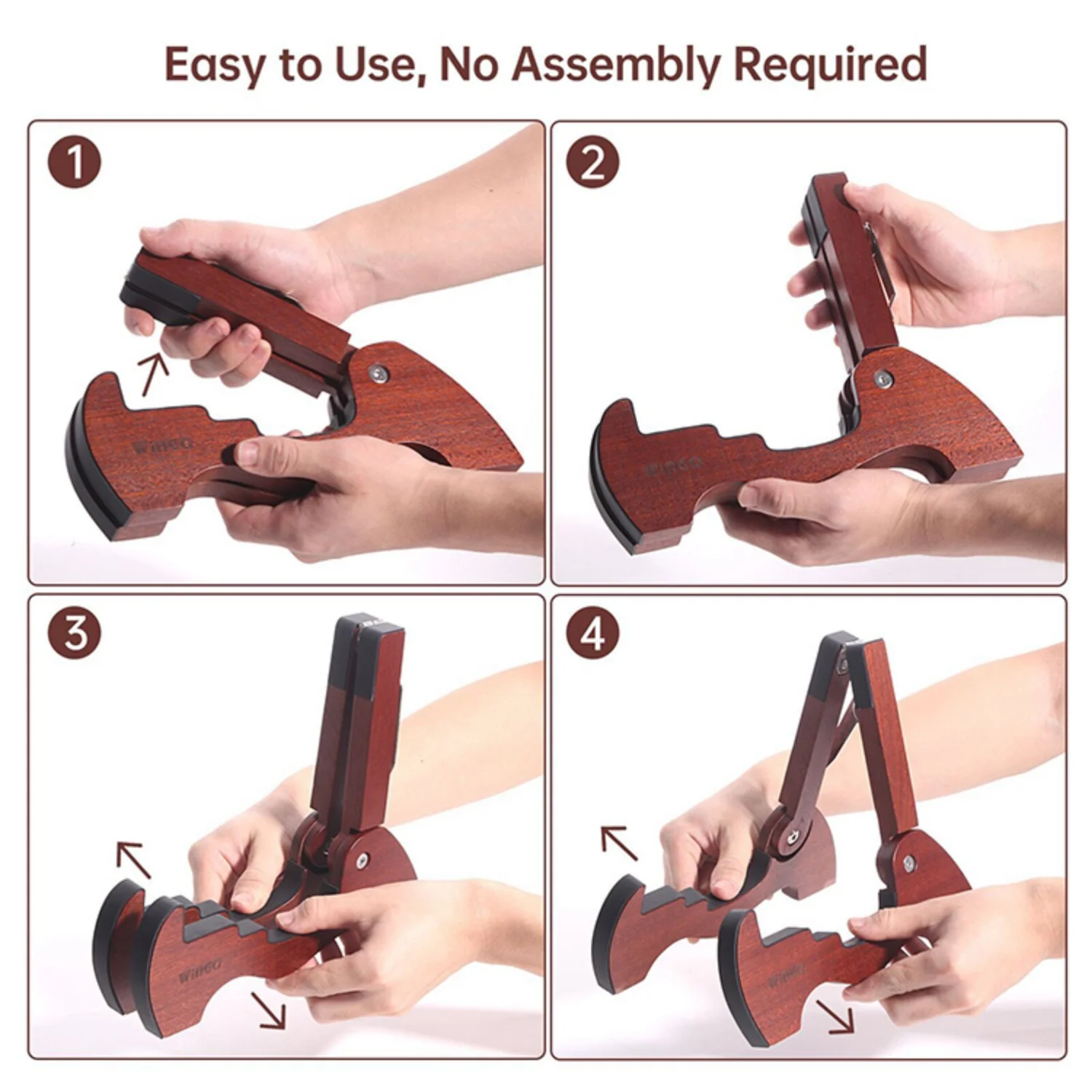 Wingo SK-80 Wooden Guitar Stand - Image 4