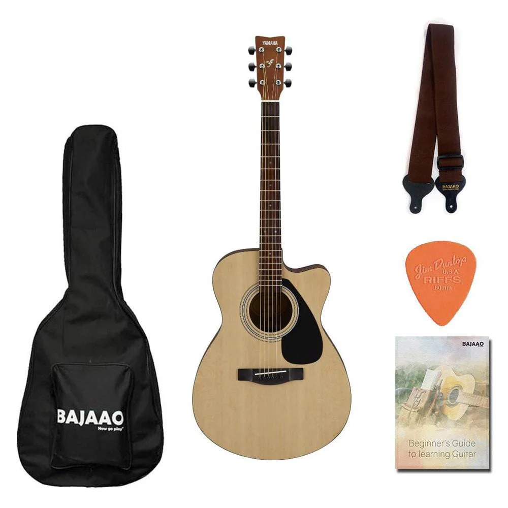 Yamaha FS80C Concert Cutaway Acoustic Guitar with Strap, Picks & Ebook - Image 15
