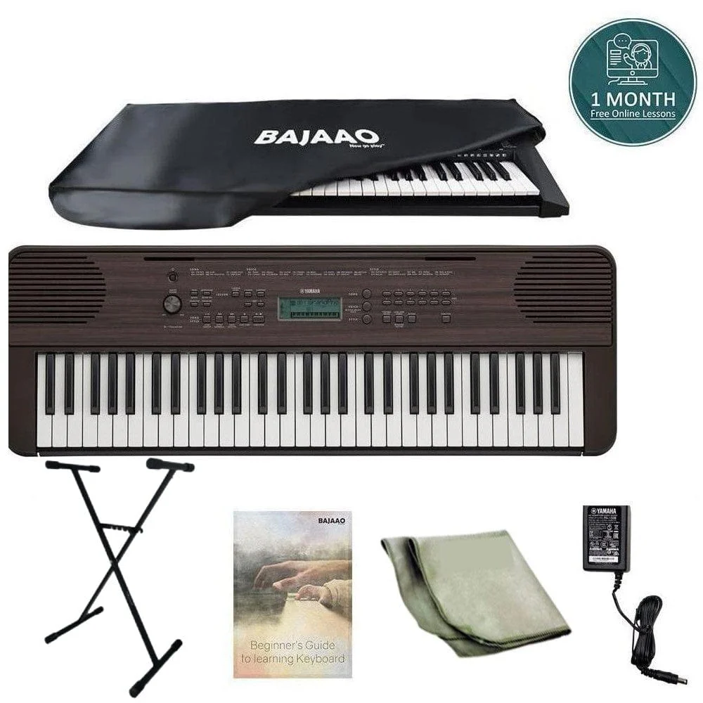 Yamaha PSR E360 61 Key Expressive Touch Sensitive Portable Keyboard with Dust Cover, Stand, Polishing Cloth, Online Lessons & Ebook - Image 8