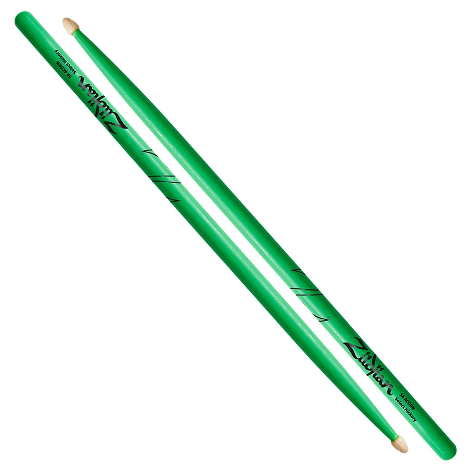 Zildjian ACORN NEON GREEN DRUMSTICKS - 5A