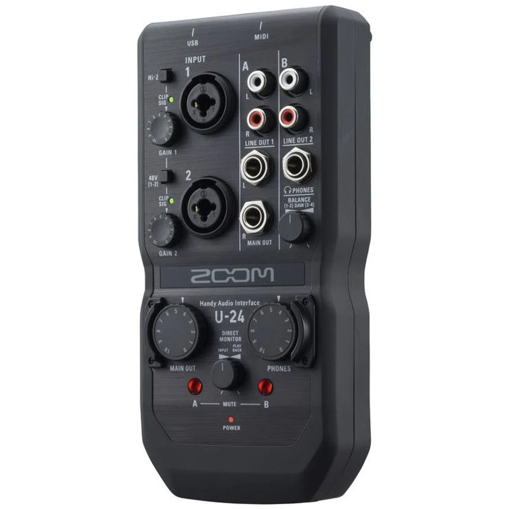 Zoom U-24 Handy Audio Interface - Black - Image 2